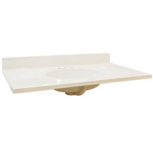 22 Inch Cultured Marble Vanity Top - Single Sink Bowl Profile Image