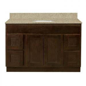 48 inch Bathroom Vanity Cabinet with Drawers - Shaker Espresso V4821D
