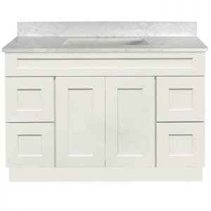 48 inch Bathroom Vanity Cabinet with Drawers - Shaker White V4821D