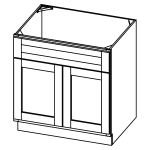 Bathroom Vanity Cabinet without Drawers Drawing for Assembly Instruction Thumbnail Image