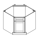 Diagonal Corner Sink Base Cabinet Drawing for Assembly Instruction Thumbnail Image