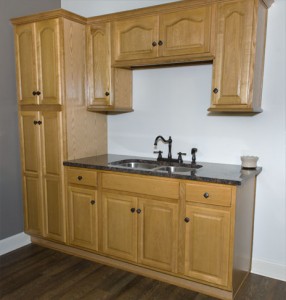 Appalachian Oak Kitchen Cabinet Display