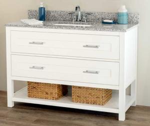 48 Inch Contemporary Vanity in Shaker White